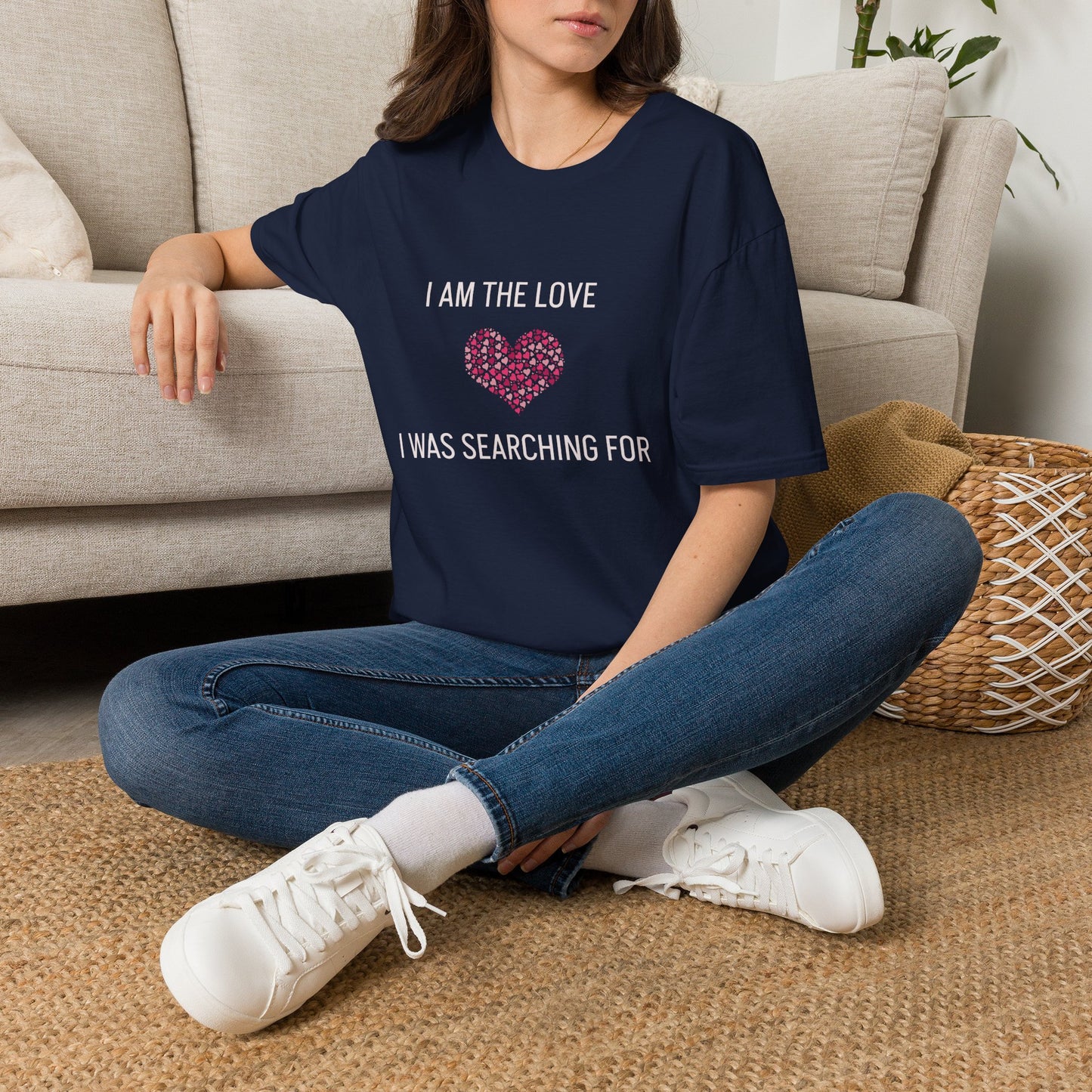 I Am The Love— Heart Mosaic Graphic T-shirt for Self‑Love