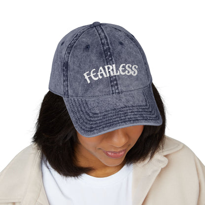 Fearless—Vintage Embroidered Cap