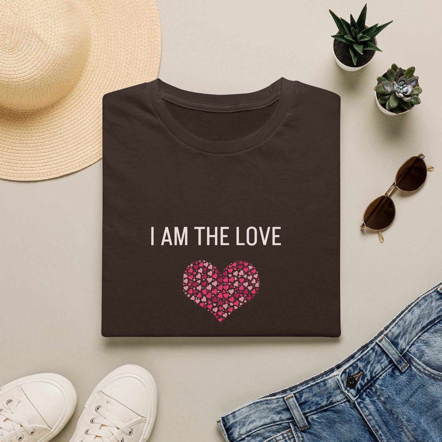 I Am The Love— Heart Mosaic Graphic T-shirt for Self‑Love