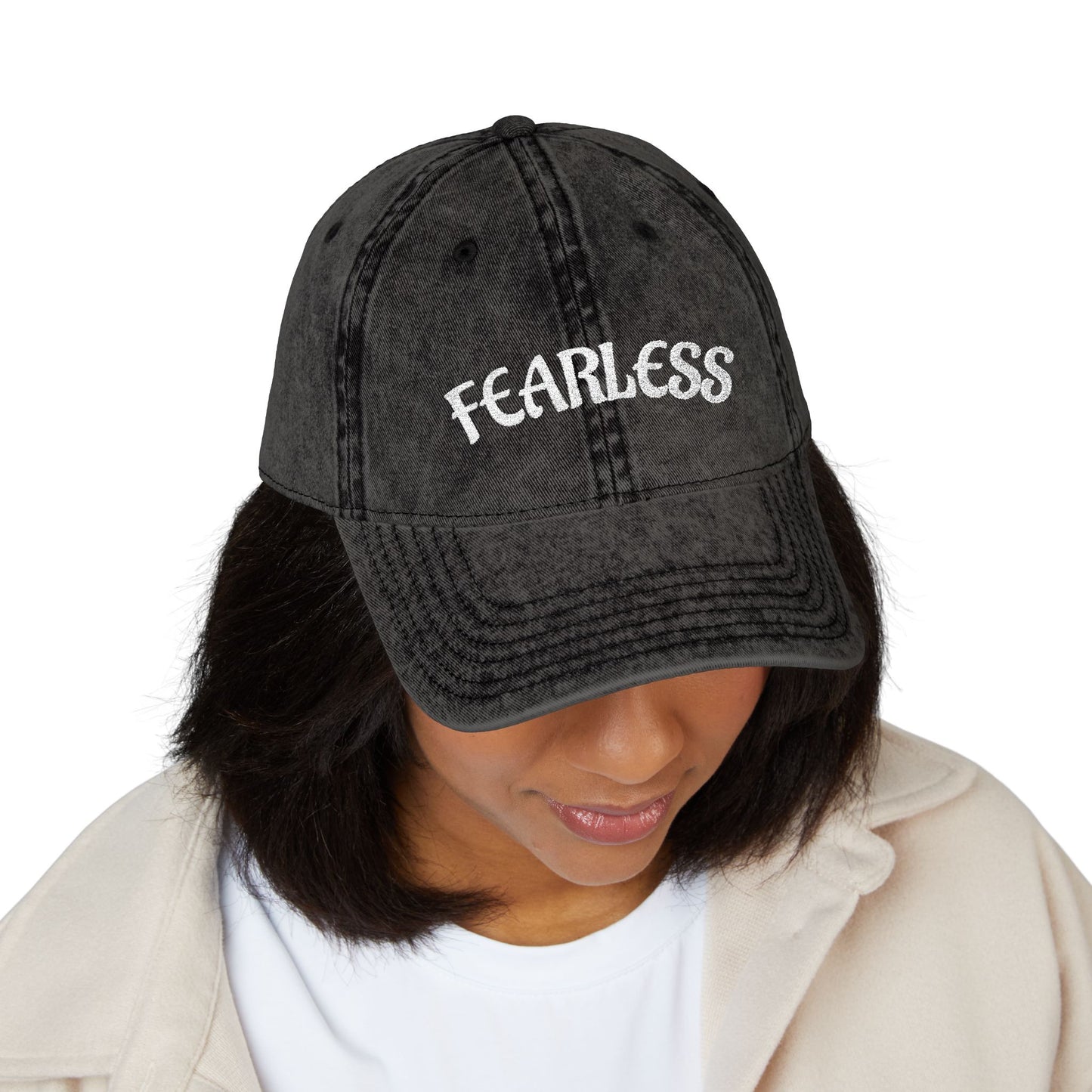 Fearless—Vintage Embroidered Cap